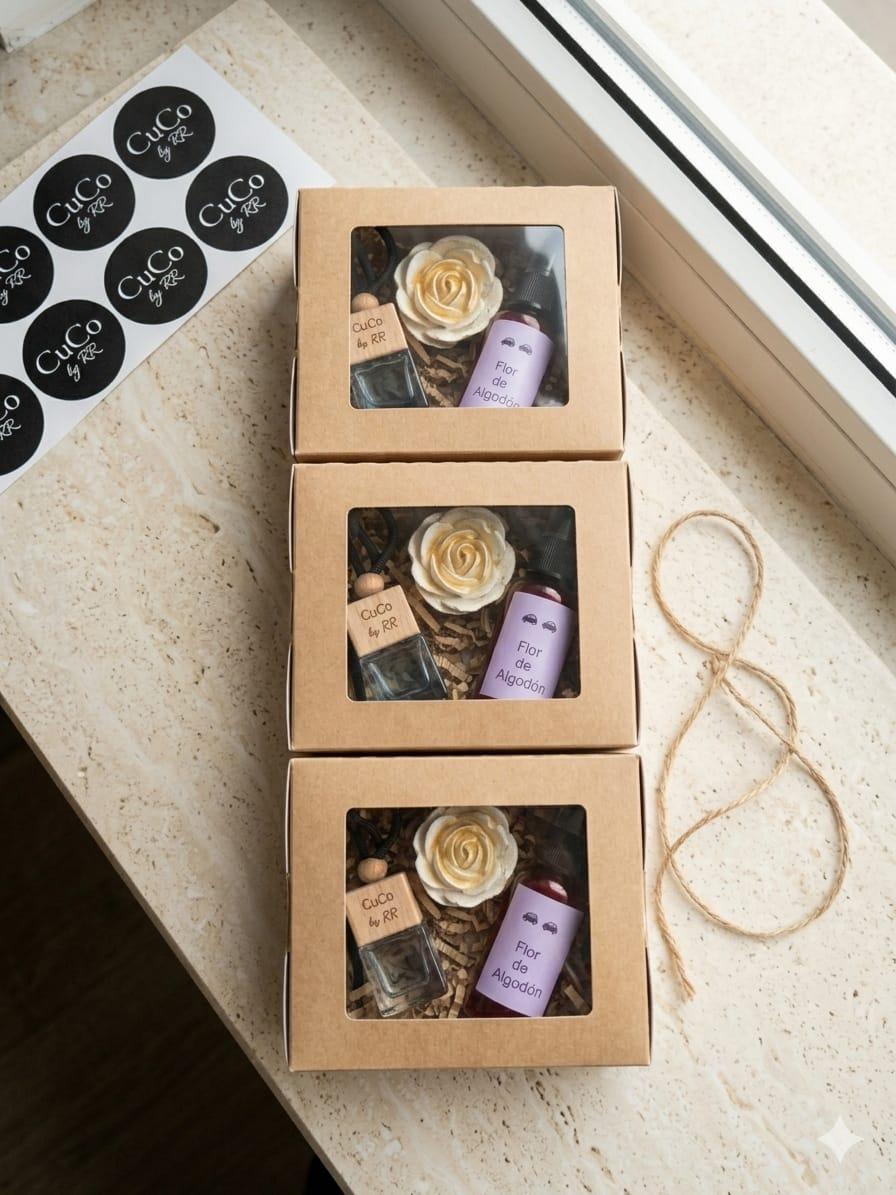 Cajas regalo CuCo by RR con ambientador y spray Flor de Algodón