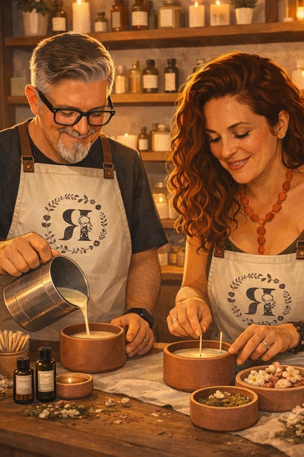 CuCo by RR — Rosa y Rafa, pareja artesana elaborando velas a mano