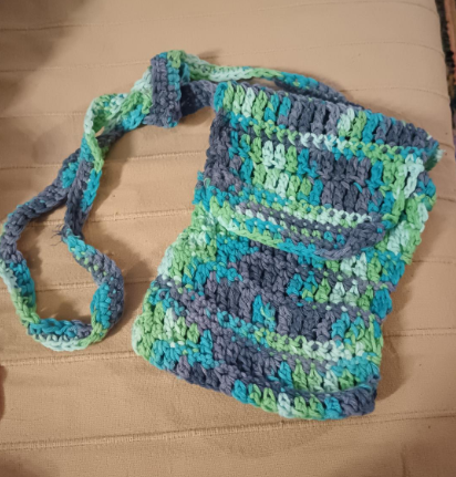 Hilo & Llama — bolso crochet azul