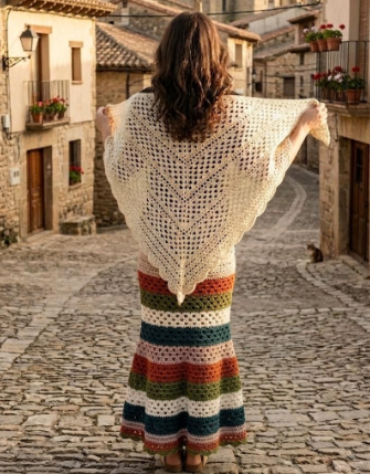Hilo & Llama — chal de crochet