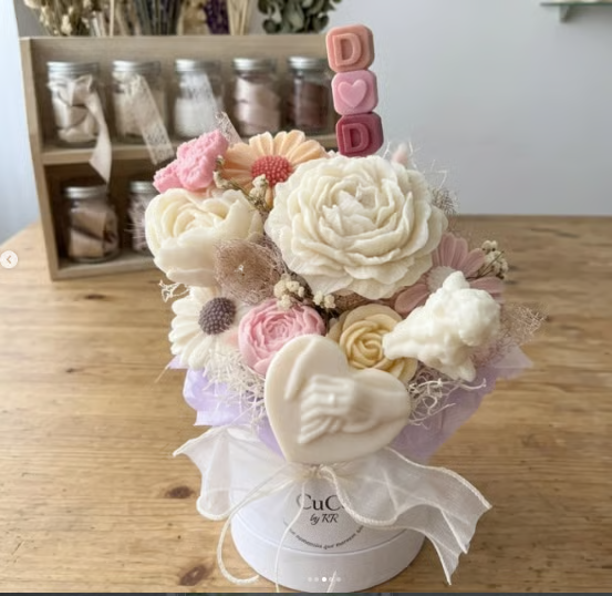 Ramo de velas florales artesanales