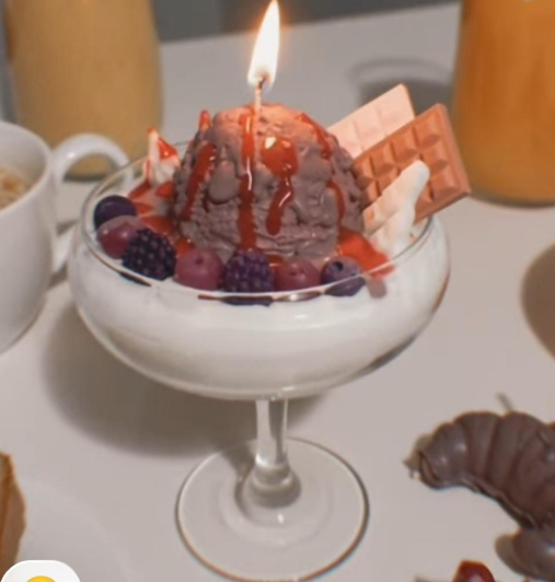 Tentación infinita — vela helado con cereza
